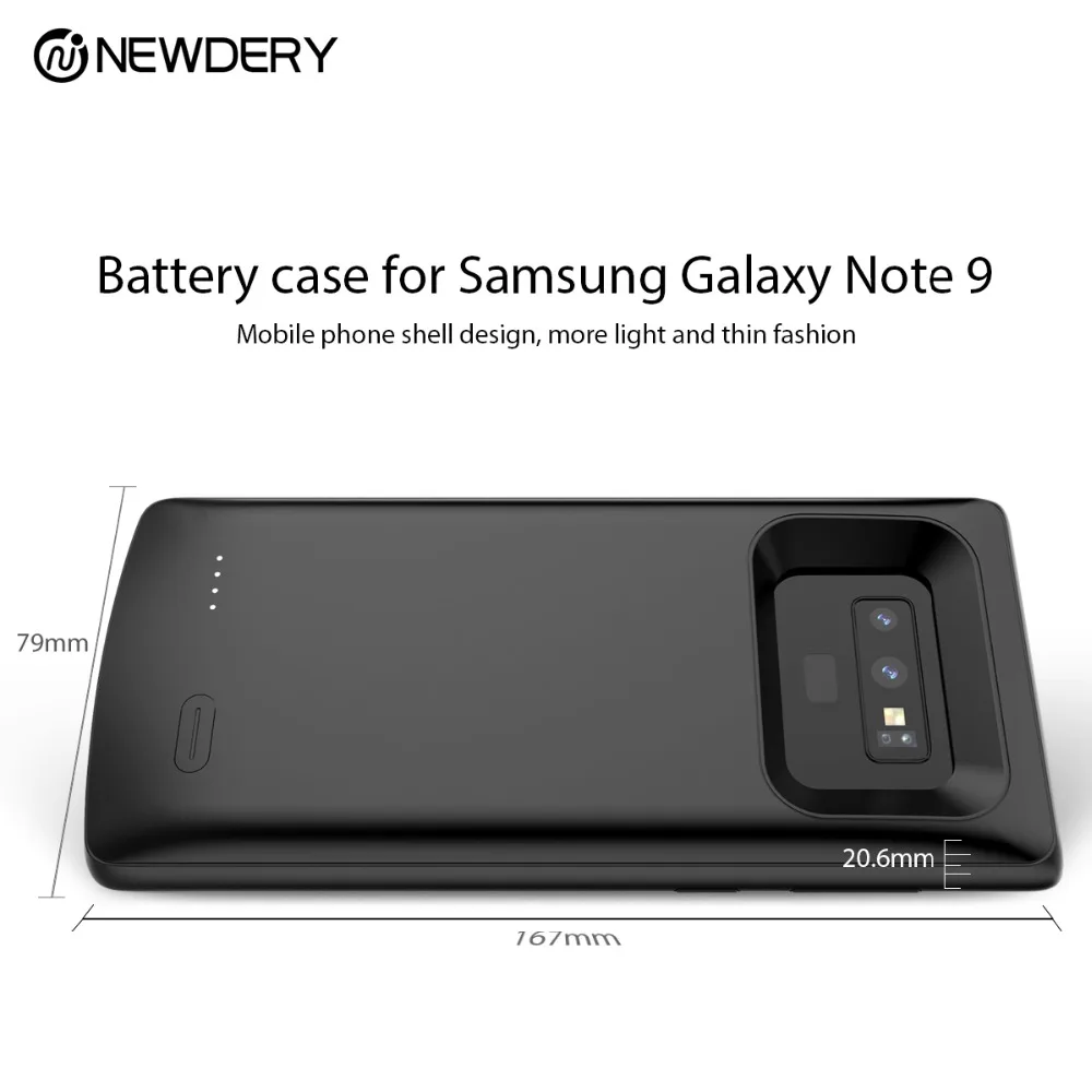 NEWDERY UL power bank зарядное устройство чехол 5000 мАч полное покрытие батарея чехол для samsung Note 9 type C чехол для телефона для Galaxy Note 9
