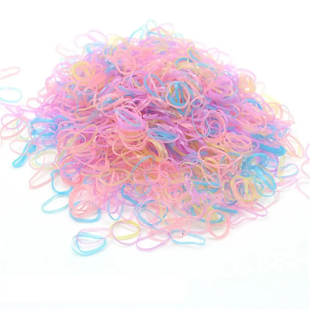1 paquete de accesorios para el cabello para ni&ntilde;as, accesorios para el cabello de c&iacute;rculo peque&ntilde;o de colores mezclados, gomas el&aacute;sticas fuertes y naturales, accesorios para el cabello-0