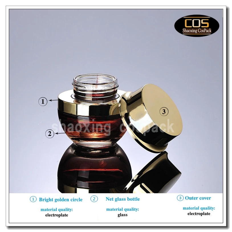 JGX40-20ml пустой красный стеклянные банки оптом роскошный стеклянных контейнеров