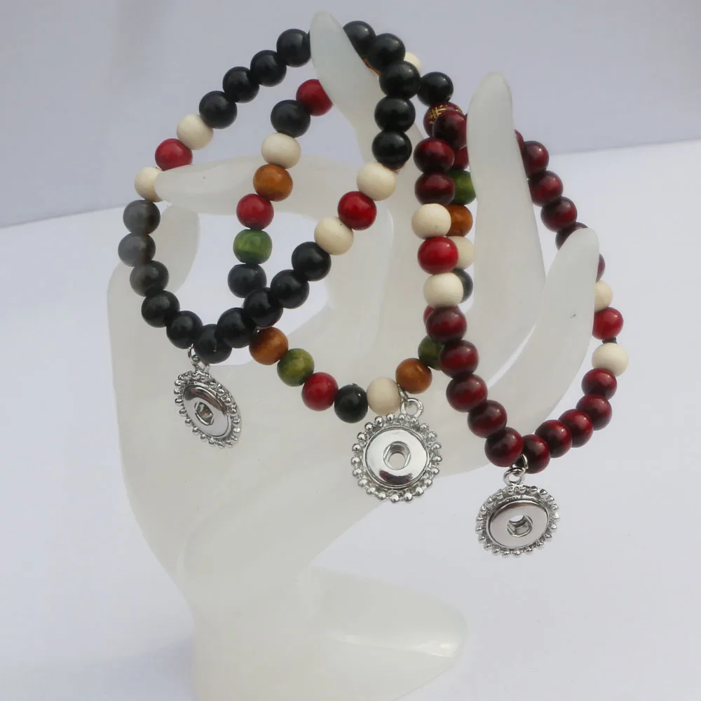 1 шт. цветные деревянные браслеты в буддистском стиле с бусинами молитва 18 мм