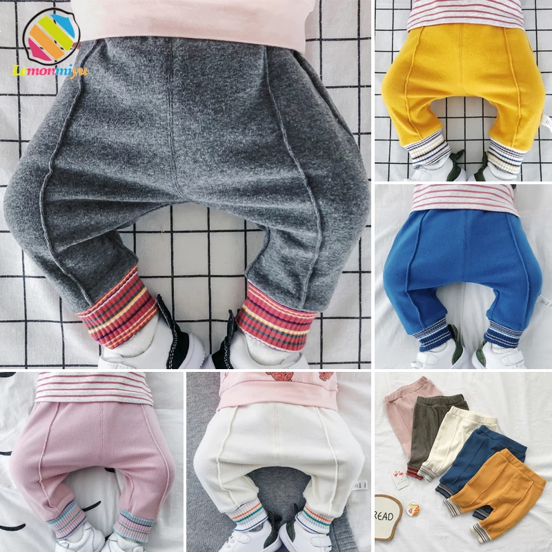 Lemonmiyu/штаны для новорожденных хлопковые Повседневные детские леггинсы шаровары
