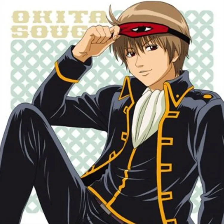 Gintama Косплэй Синсэнгуми костюм Серебряный Soul Okita Sougo форма костюмы аниме Косплэй костюм