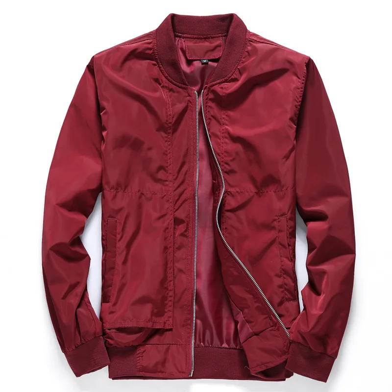 Бомбер мужской тонкая бейсбольная куртка повседневная верхняя одежда