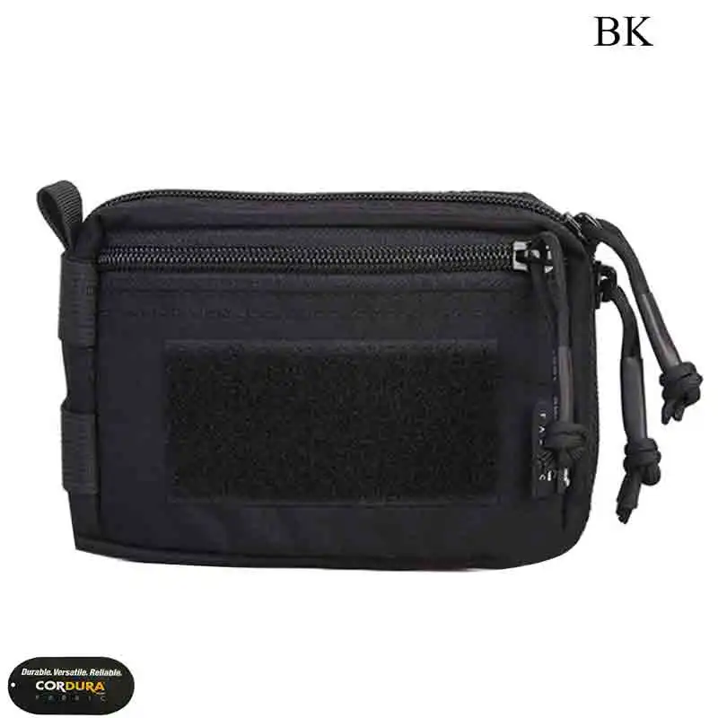 BK EMERSONGEAR Подключаемая поясная сумка для мусора, сумка для тактических военных охотничьих инструментов для страйкбола, сумка Мультикам, черный рюкзак EM8337 - Цвет: BK