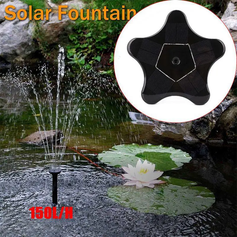 Солнечная панель в форме звезды Открытый Сад водяной насос фонтан