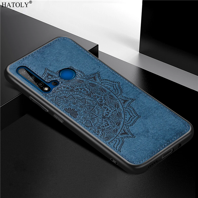 Чехол для Huawei P20 lite 2019 чехол из ТПУ с тканевой рамкой телефона принтом задняя
