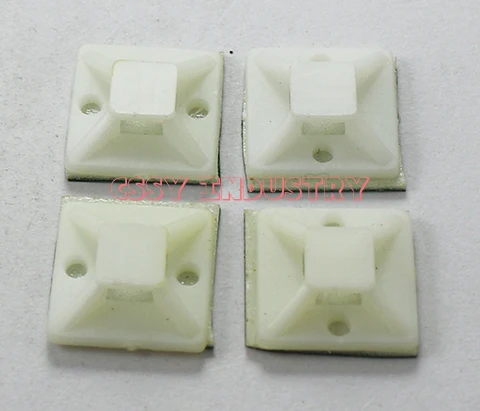 Самоклеящиеся держатели для кабеля 12x12 20 мм x 25x25 зеленый цвет|adhesive cable tie mount|cable