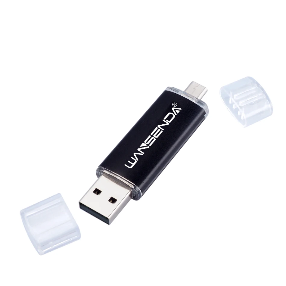 WANSENDA OTG 128 Гб флэш накопитель USB для Телефон Планшеты Android 4 GB/8 GB/16 GB/32 GB/64 GB Pendrive 2 в 1