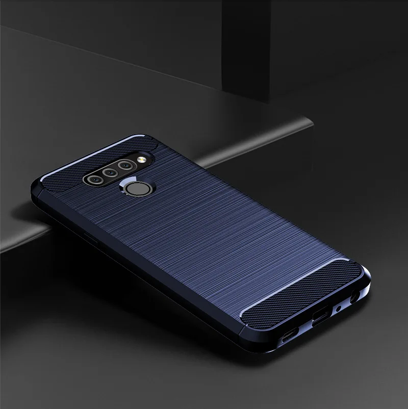 Для LG K50S Q60 K40 чехол из матового углеродного волокна Мягкий силиконовый бампер для