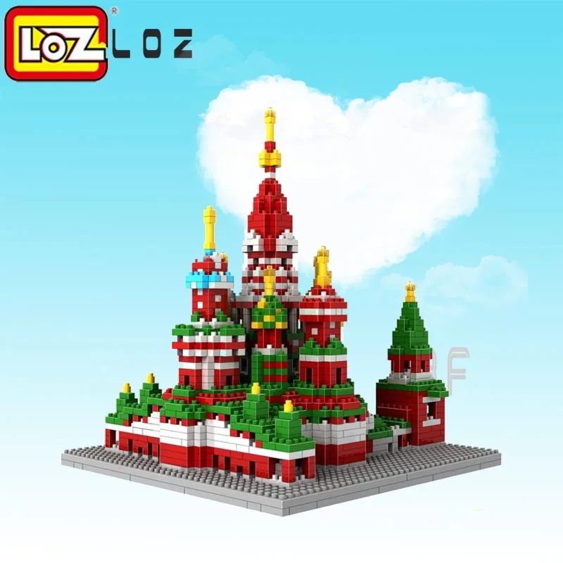 LOZ Architecture подарок для собора Василия серия алмазных блоков строительные блоки