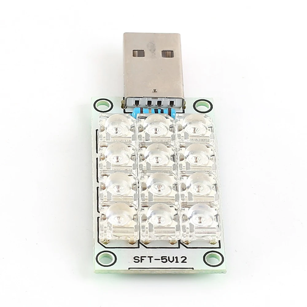 USB лампа 5 в постоянного тока 12 светодисветодиодный суперъяркая белая/красная