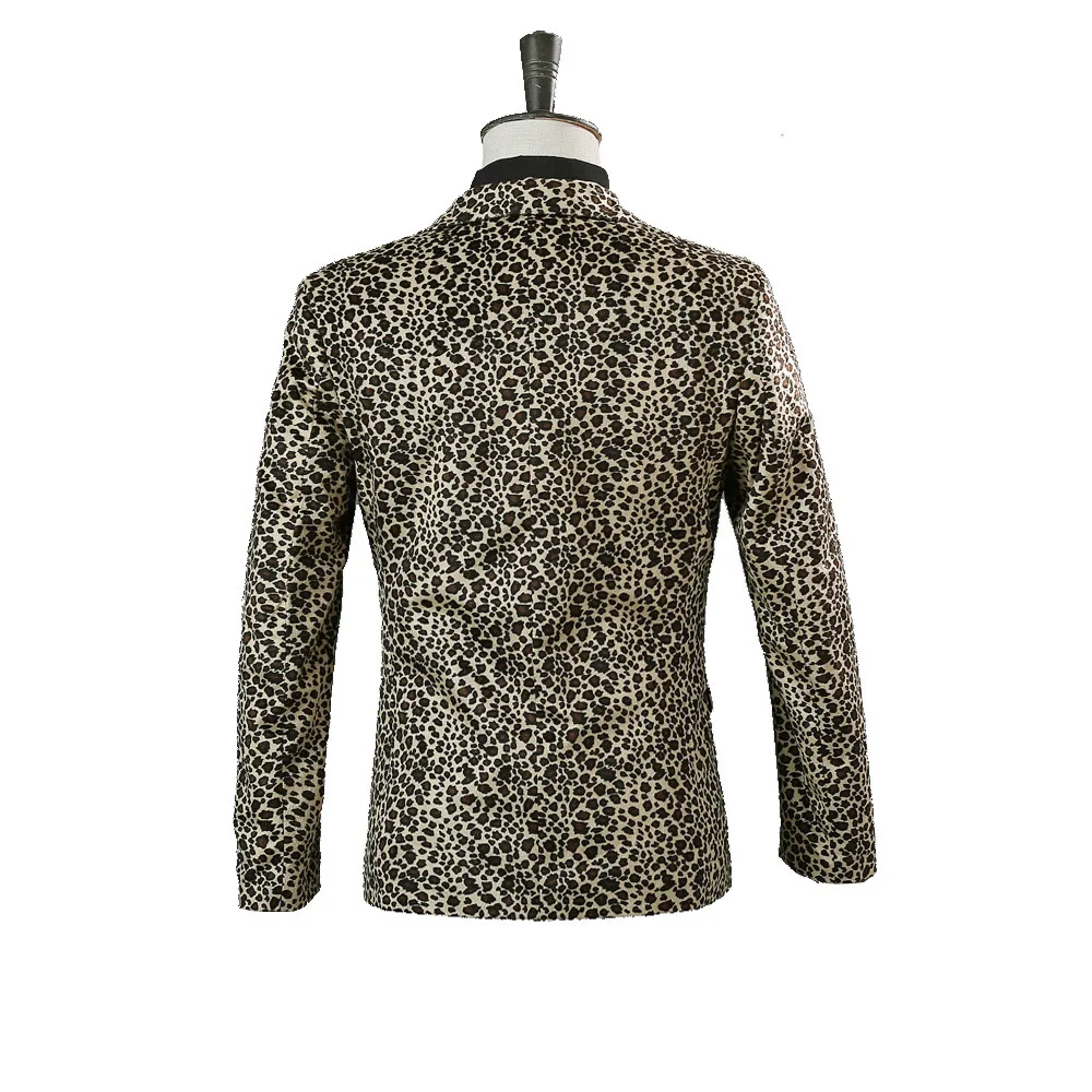 Костюм мужской с леопардовым принтом длинным рукавом|Костюмы| |
