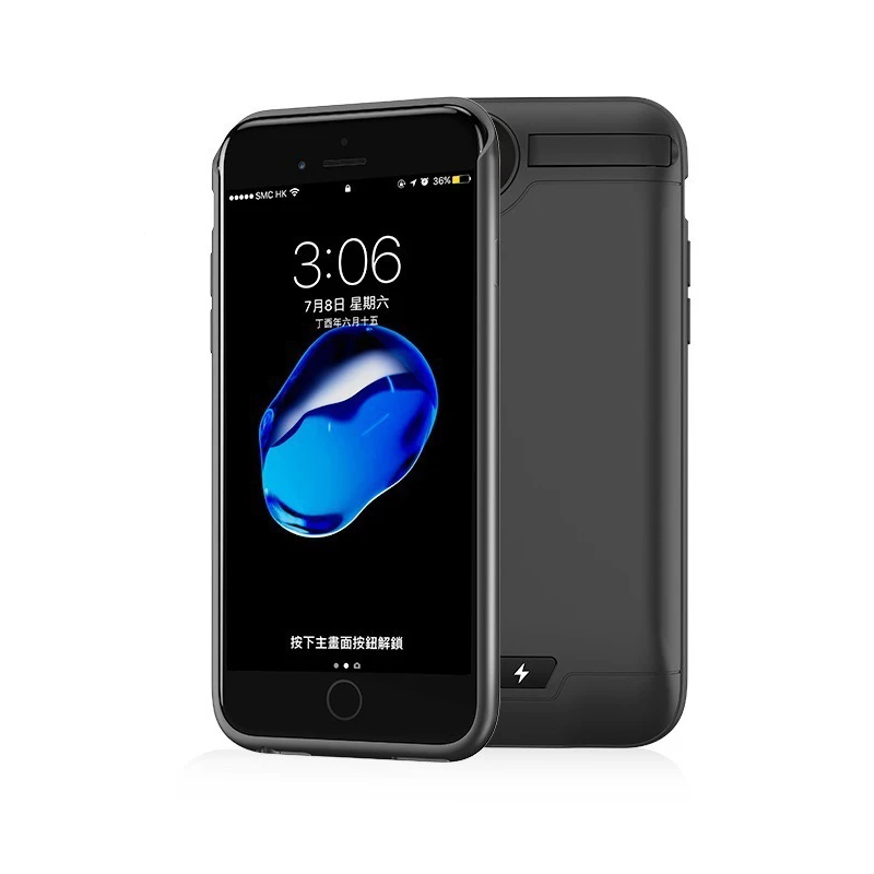 for iphone 7 8 20000 мАч для iphone 6 7 8 plus аудио частотны чип зарядное устройство чехол батарея подставка для крышки корпуса держатель для iphone 7 8 6s батарея - Цвет: for iphone 7 8