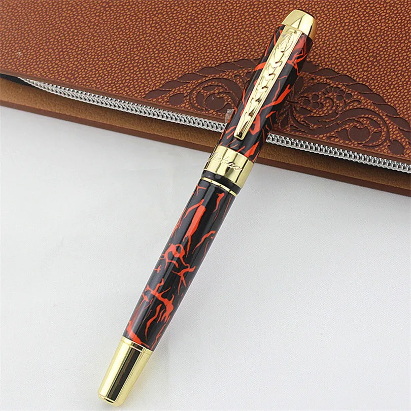 Jinhao 250 черный Золотой резьба перьевые ручки высокого качества Nib Роскошные чернила офисная деловая Ручка высокого класса студенческий подарок перо ручка