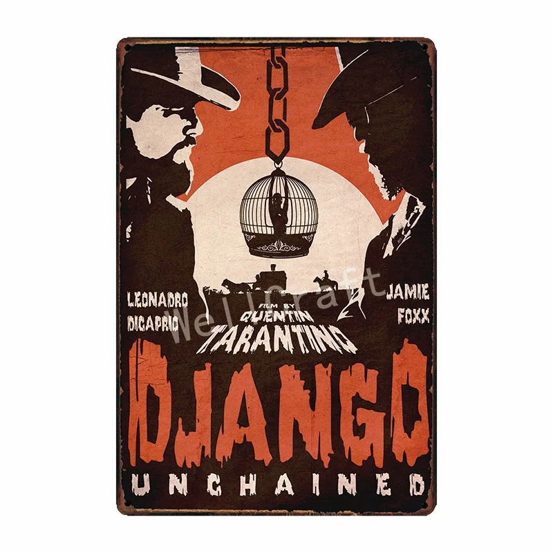 [WellCraft] DJANGO металлические знаки Испания кино плакаты кино бар украшение Настенная табличка в стиле ретро Paitning FG-254 - Цвет: WA 3403