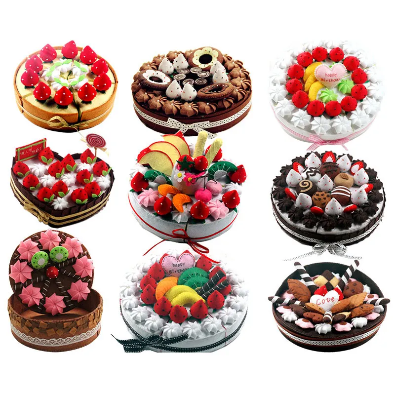 Креативный войлочный торт для подарка на день рождения ручная работа швейная