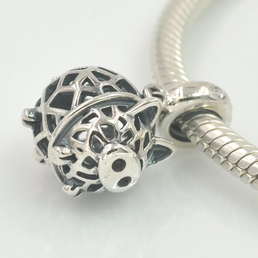 Новинка 2015 ажурная подвеска в виде свиньи из стерлингового серебра 925 пробы с