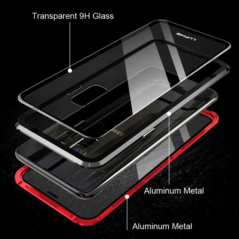 Передний и задний стеклянный чехол для Samsung S10 Note 9 8 металлические задние Чехлы
