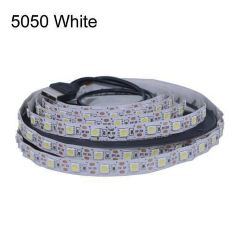 DC 5V USB LED Strip 5050 Waterproof RGB Flexible 50CM 1M 2M With Free 3Key Mini 17Key IR Remote Tape | Освещение