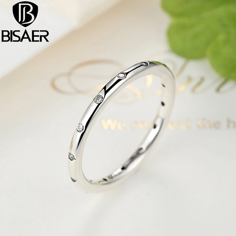 BISAER, новинка, модное простое 925 пробы Серебряное кольцо с капельками, классическое Винтажное кольцо на палец, оригинальное модное ювелирное изделие HJ7132