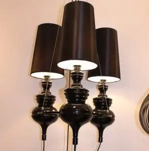 Пост модерн люстры с белым золотом защита спальни отеля 3 головных лампы|modern white|3