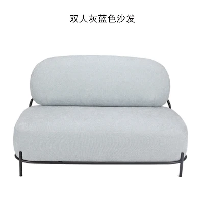 Double sofa Луи Мода скандинавские ткани маленькая квартира мебель для гостиной современный Простой Досуг гостиная кафе молочный чай магазин диван - Цвет: Double sofa