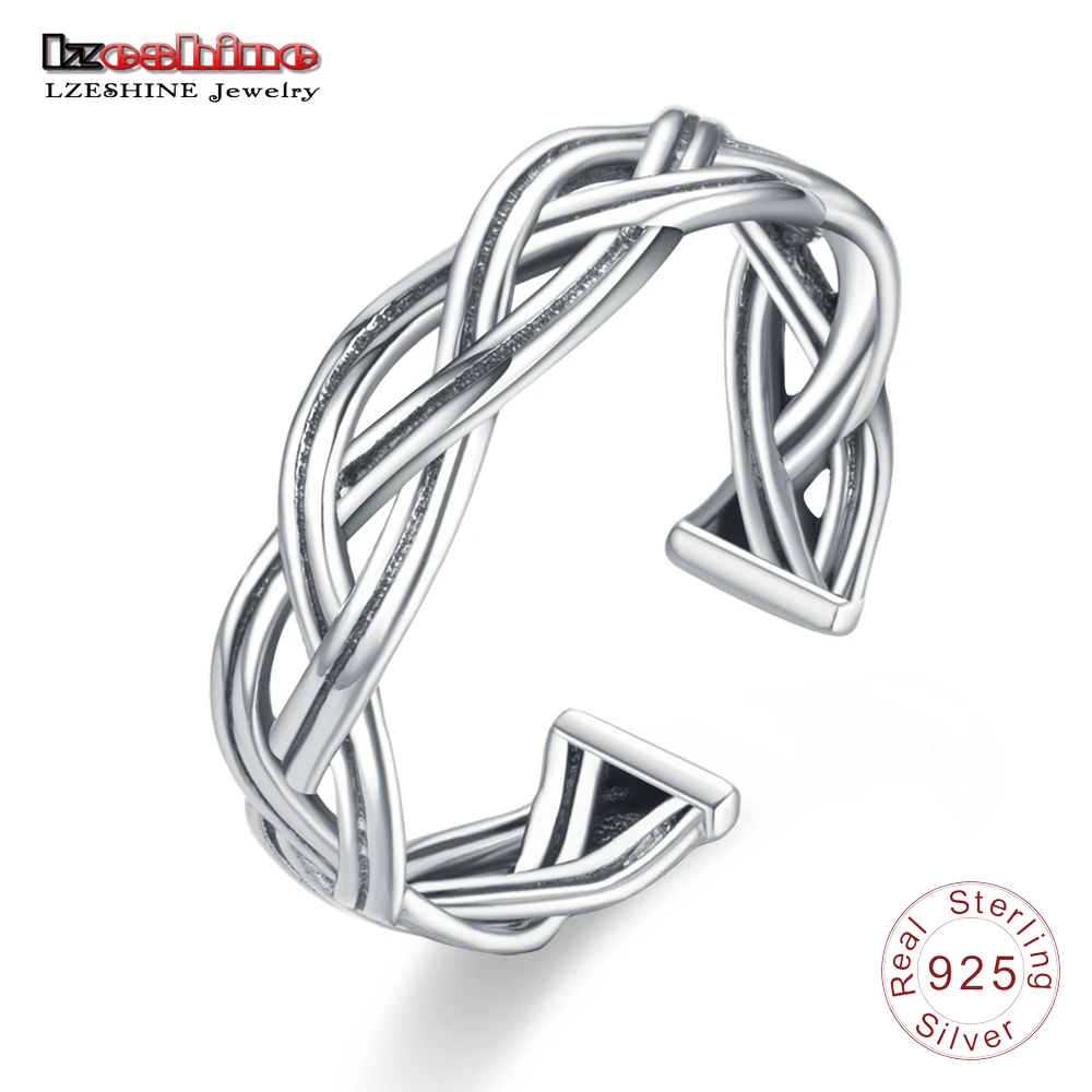 LZESHINE реального S925 серебряный Прекрасный собака и сердце кольца для Для