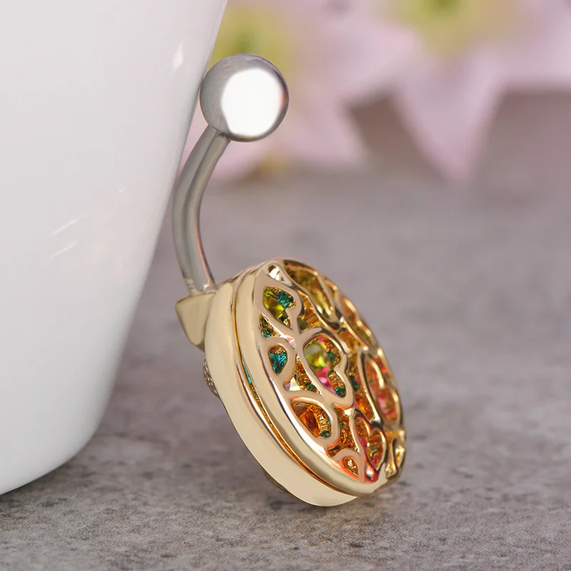 Модное корейское кольцо Стразы для пирсинга спиральное пупка женские ювелирные