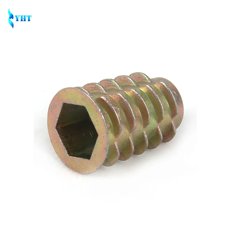 80 шт./компл. M4/M5/M6/M8* 8/10/13 резьба из цинкового сплава для деревянная вставка гайки с фланцем Шестигранная головка диска мебельных шурупов Ассортимент Комплект