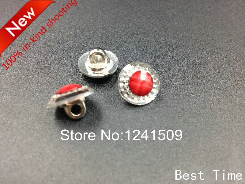 Бесплатная доставка 11 мм Круг привлекательные красную кнопку акриловый