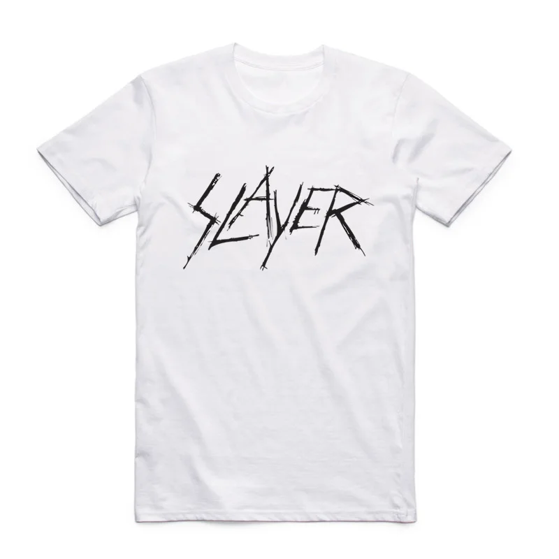 Азиатский размер, Мужская футболка с принтом Slayer Heavy Metal Thrash Rock Band, летняя футболка с круглым вырезом и короткими рукавами, скоростная металлическая футболка HCP4102 - Цвет: HCP4102E