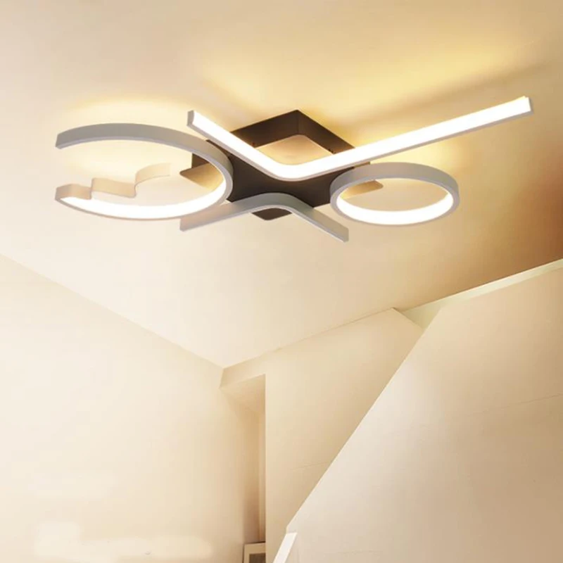 Post-Moderen Aluminum Wave LED Ceiling Lights Modern Lamp for Living room Bedroom luminaire plafonnier Lamps | Лампы и освещение