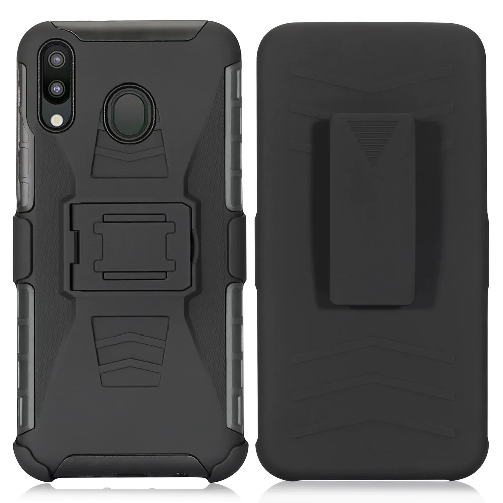 Черный гибридный защитный чехол для Galaxy M10 M20 M30 + Зажим ремня A10 A20 A30 A40 A50 A60 A70 |