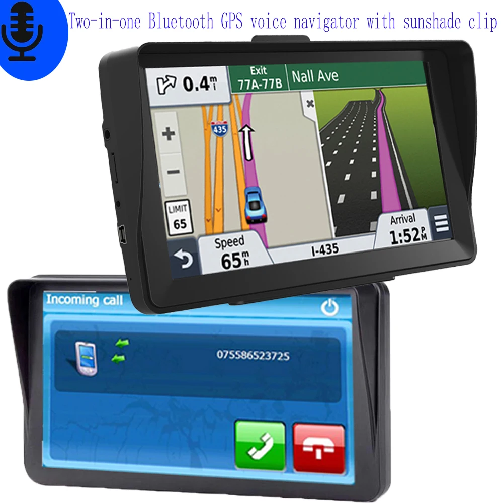 Автомобильный gps навигатор 7 дюймов HD ЖК-экран FM Bluetooth спутниковая Голосовая сигнализация автомобильная навигация gps автозапчасти 256MB 8G новейшая модель ЕС
