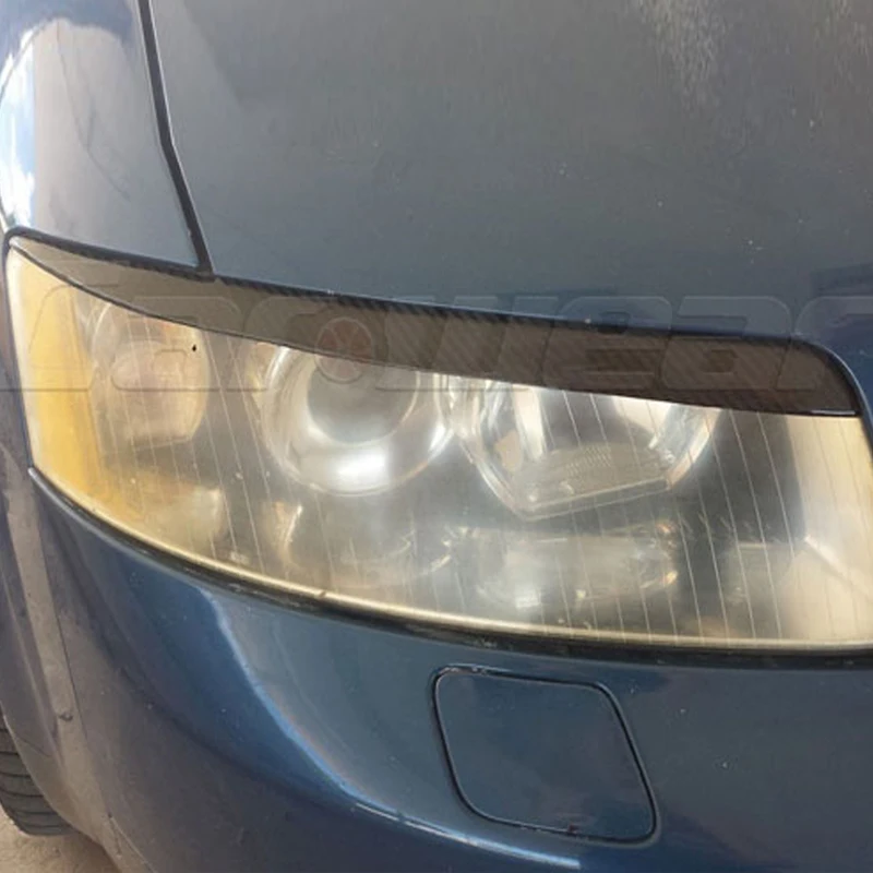 Автомобильный Стайлинг из углеродного волокна фары веко брови для Audi A4 B6 2001