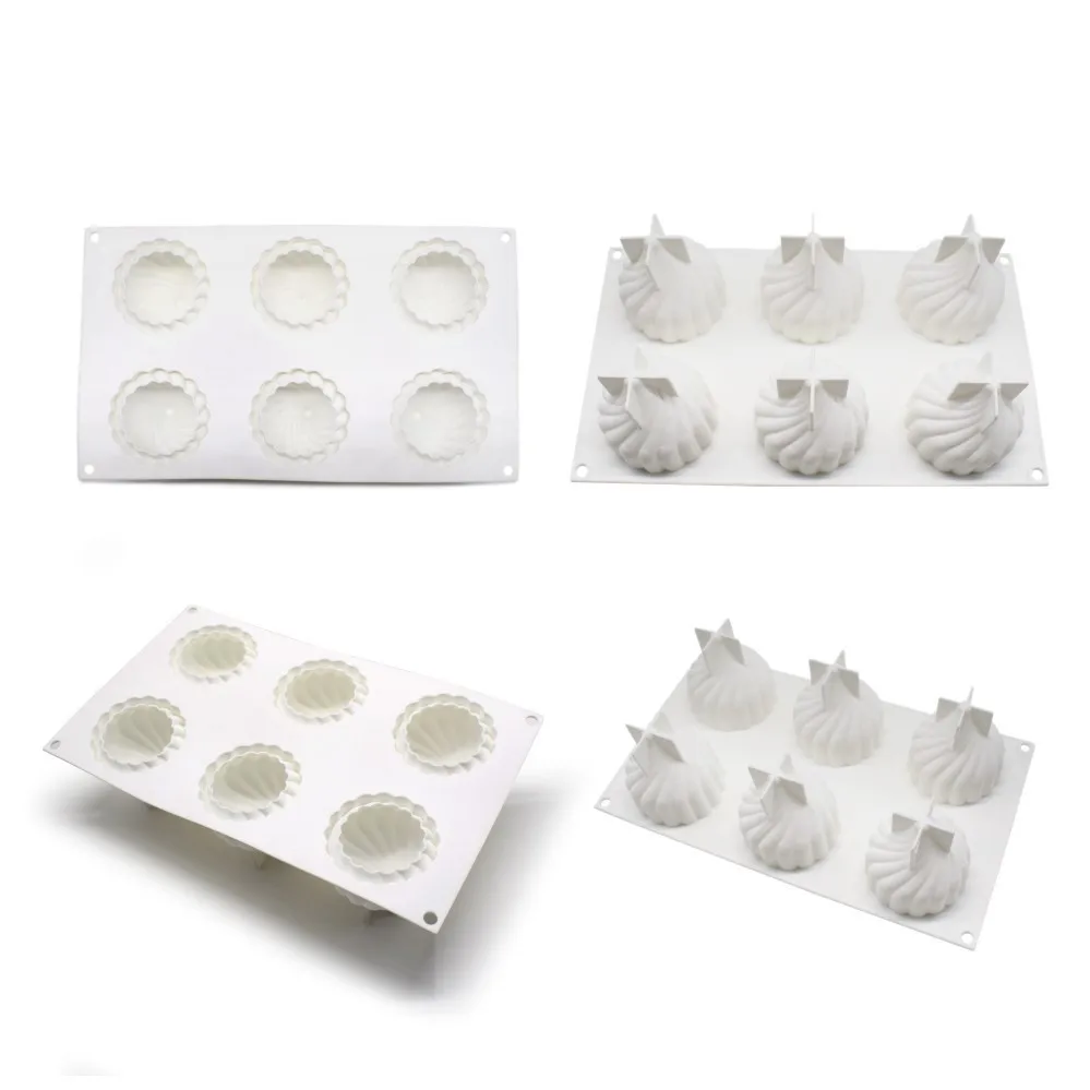 6 силиконовые полости форма для выпечки торта сковорода стаканчики кексов