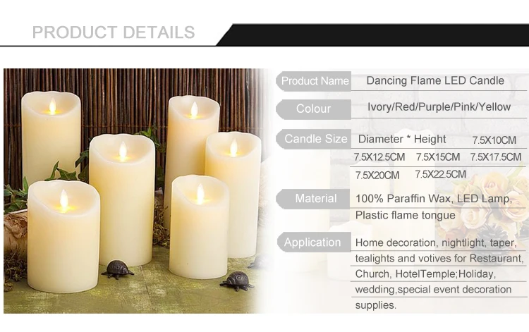 Белая беспламенная Свеча для дома и улицы 7 5 см х 20 см|battery operated|battery supplybatteries batteries |