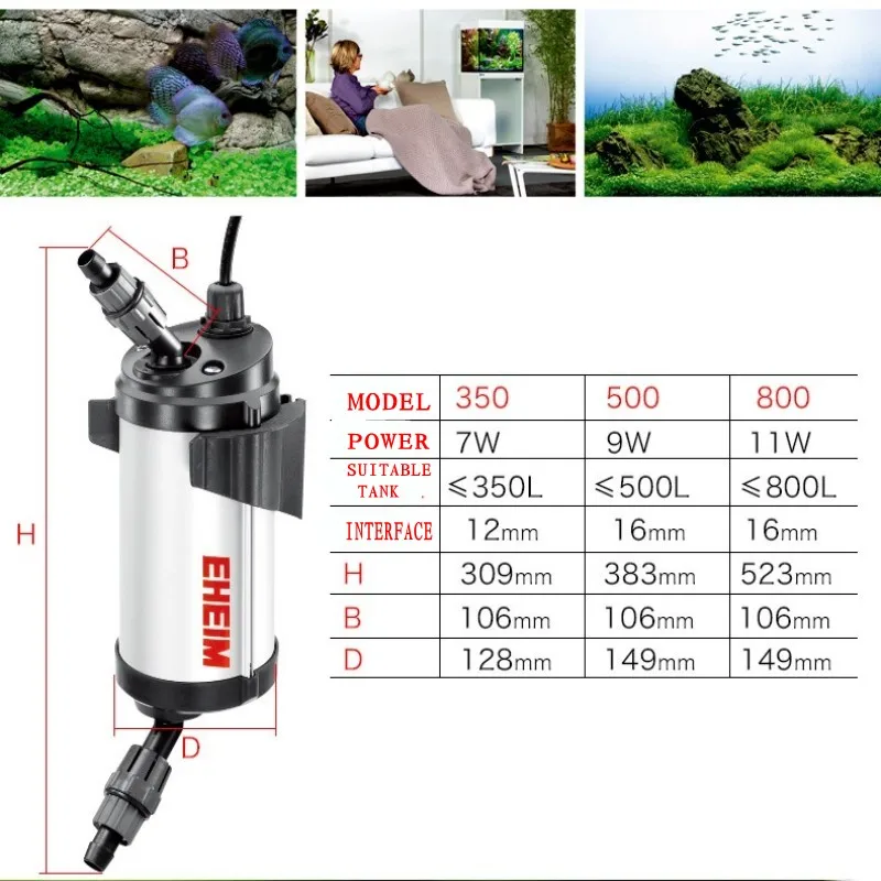 Германия EHEIIM УФ стерилизатор лампа аквариум свет осветитель пруд рыбный риф