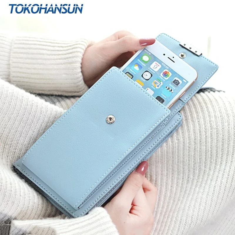 PU кожаная сумка для карт женская кошелек чехол телефона с цепочкой Gooweel S10 M8 M7 M15 M5