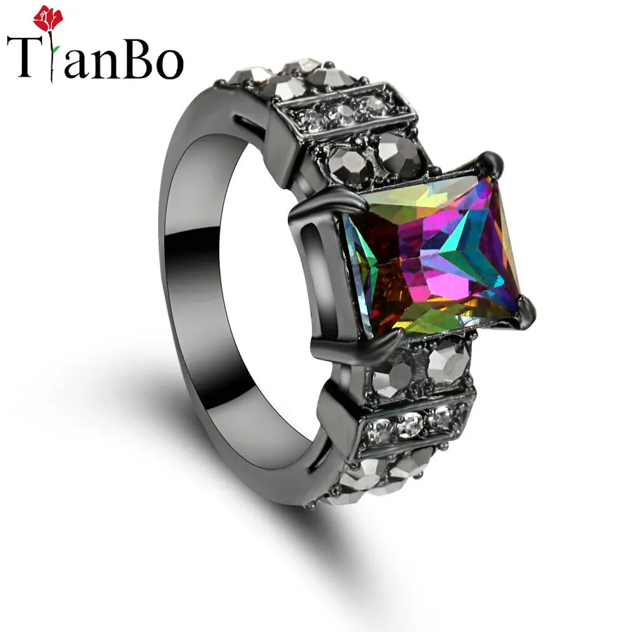 НОВЫЕ геометрические украшения TianBo с фиолетовыми/радужными кристаллами цвет