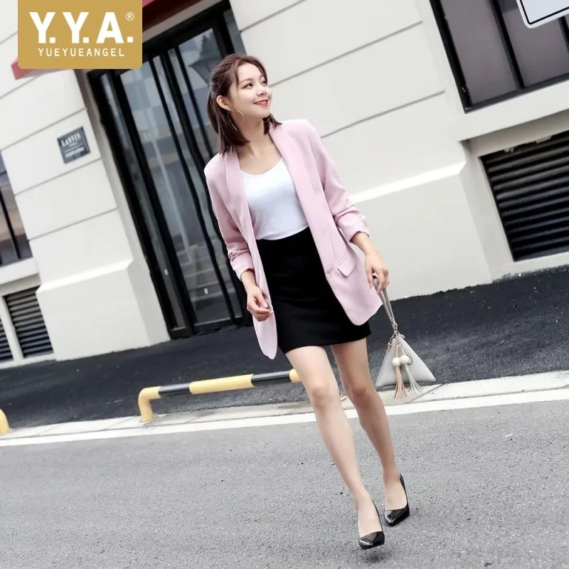 

Осень новый бренд корейский женский плиссированный длинный рукав шаль воротник блейзер офисная Дамская мода тонкая верхняя одежда пальто ...