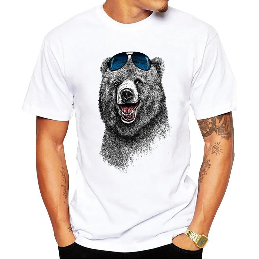 2017 Мужская Футболка Мода Новый Дизайн Футболки С Коротким Рукавом Hipster Топы Очки