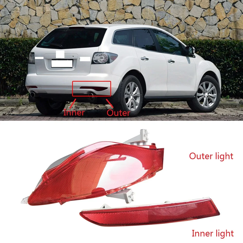 CAPQX 1 шт. для Mazda CX-7 CX7 2009- задний бампер тормозной светильник отражатель противотуманный светильник стояночный фонарь стоп Предупреждение светильник
