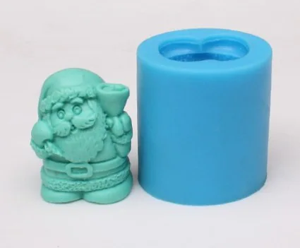 Санта-Клаус Свеча Плесень DIY силиконовая форма для торта шоколадная форма Отец Рождество Мыло Формы Инструменты для торта E404