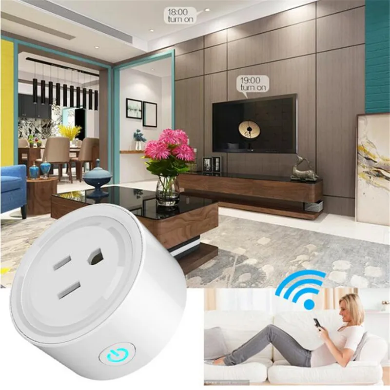 Смарт розетка PLYMOTON WiFi стандарт США Беспроводная мини дистанционное управление