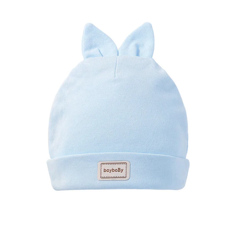 3 Color Eslatic Headscarf Double Layer Cotton Baby Caps&amphats with Bibs Set Pink Yellow and Sky Blue for Newborn Infant | Детская