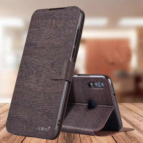 brown Чехол для huawei Y Max YMax с откидной крышкой, Роскошный чехол-портмоне для huawei Y Max honor 8x max, чехол из искусственной кожи с держателем для карт, силиконовые чехлы - Цвет: brown