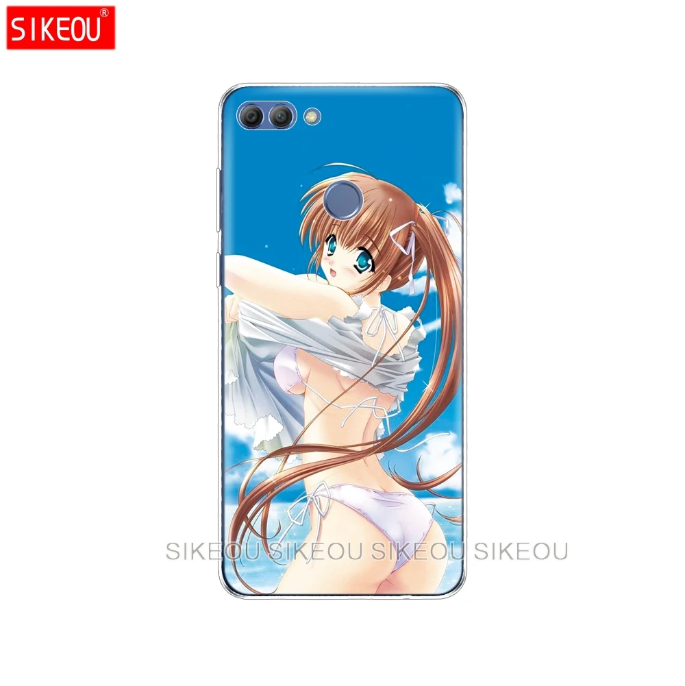 33627 Silicone Case For Huawei p smart Case Cover Enjoy 7S Case For psmart Back Cover Full 360 Protective Soft Tpu cute - Цвет: 33627