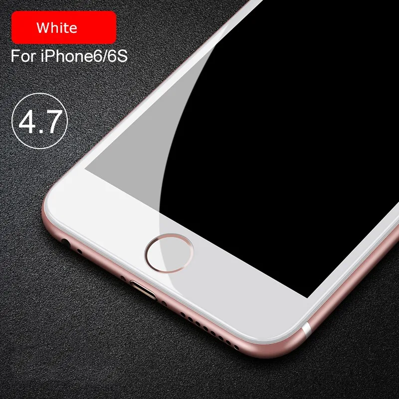 GUSGU 9H 3D изогнутое Полноразмерное покрытие из закаленного стекла для iPhone 6 6s защита экрана анти-пип пленка для конфиденциальности для iPhone 6 6s plus - Цвет: i6 6s white
