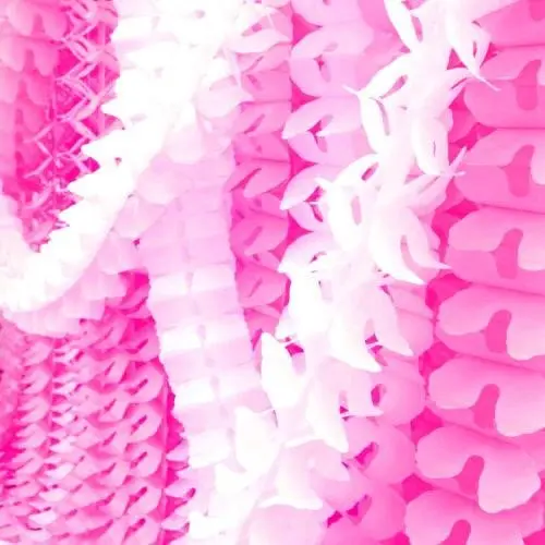PINK METABLE упаковка из 6, гирлянда для развешивания четырехлистной ткани бумажная Цветочная Гирлянда многоразовые вечерние стримеры для вечерние свадебные украшения - Цвет: PINK